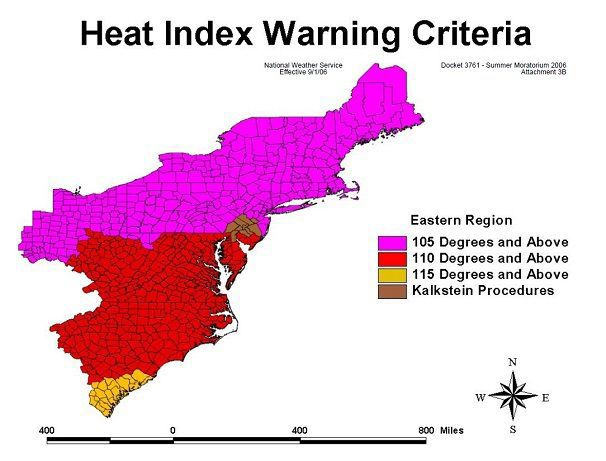 What does the heat index forecast have to be for an excessive heat warning?